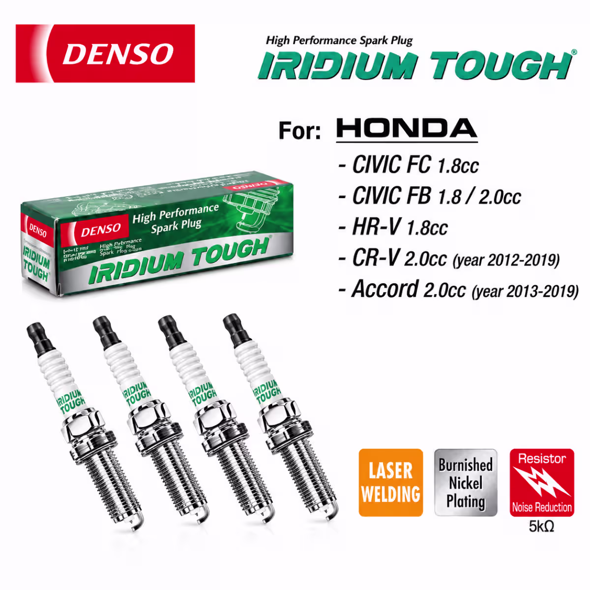 DENSO IRIDIUM TOUGH VXEHC24G (4PCS)